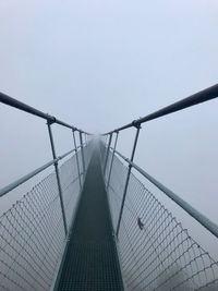 Low angle view of bridge against clear sky