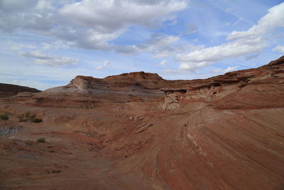 Scenic view of desert against sky