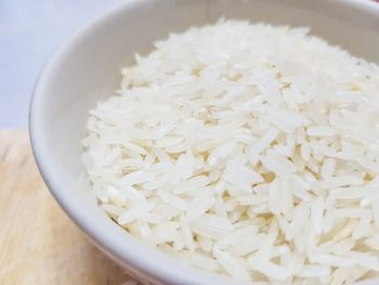 Close-up of noodles in bowl on table