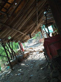 Low angle view of abandoned building