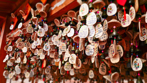  love amulets and blessing hanging on the top of mountain moiwa, hokkaido,japan
