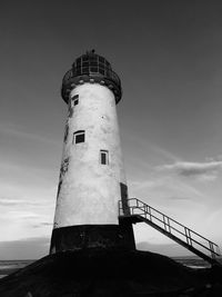 Low angle view of lighthouse against sky