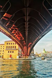 Arch bridge over river