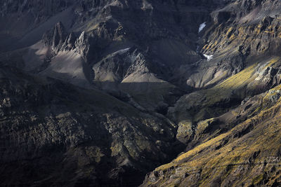 Aerial view of mountain range