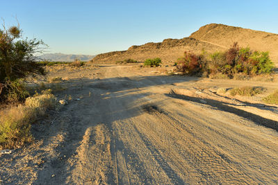 Scenic view of desert against sky