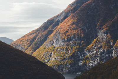 Mountain scenery with autumn colors