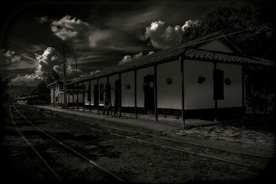 Railroad tracks against sky