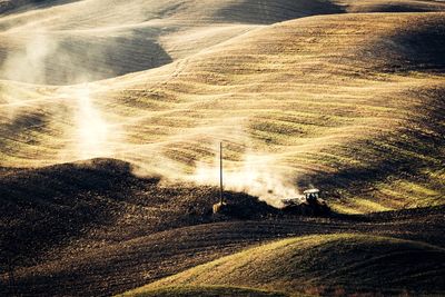 Aerial view of road on landscape