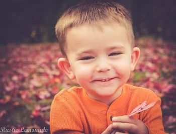 Close-up portrait of boy