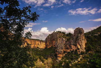 Scenic view of rocky mountains against sky