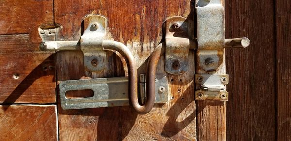 Close-up of closed door