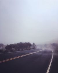 Road on landscape against sky