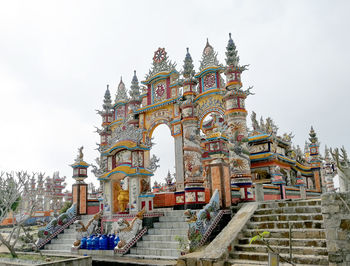 Low angle view of traditional building against sky