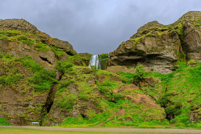 Scenic view of rocky mountains against sky
