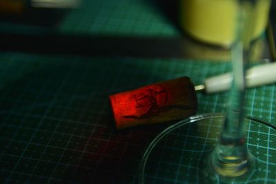 Close-up of food on table