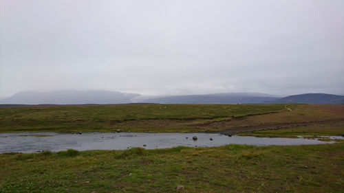 Scenic view of river against sky