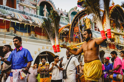 People standing in temple