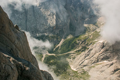 Panorama view from marmolada mountain