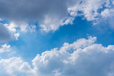 Low angle view of clouds in sky