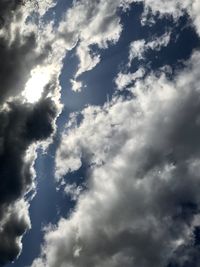 Low angle view of clouds in sky