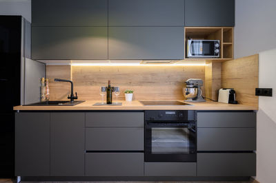 View of modern kitchen at home