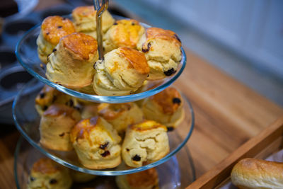 Close-up of food on table