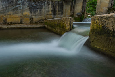 Water flowing in dam