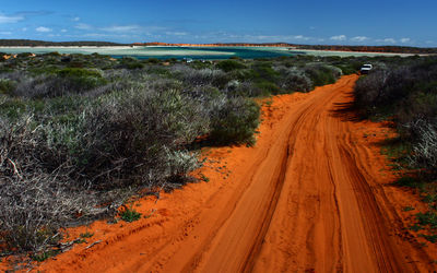 Road amidst landscape against sky