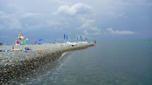 Panoramic view of sea against sky