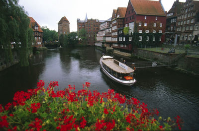 View of canal along buildings