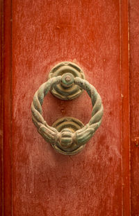 Close-up of closed door