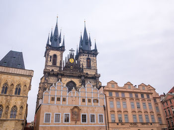 Low angle view of buildings against sky