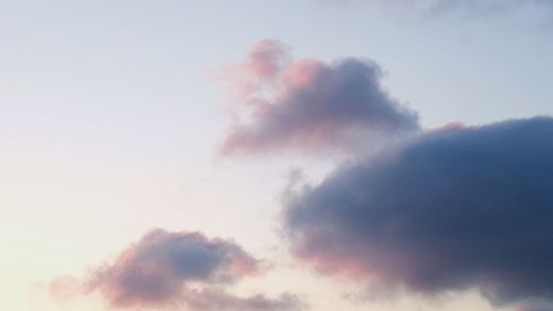 Low angle view of sky during sunset