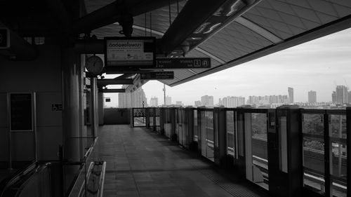 Train at railroad station