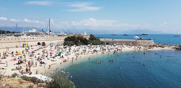 Panoramic view of beach against sky