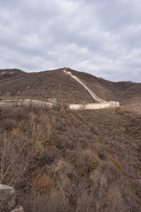 Scenic view of arid landscape against sky