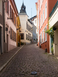 Street amidst buildings in town