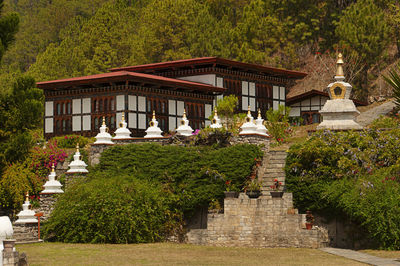 View of temple outside building