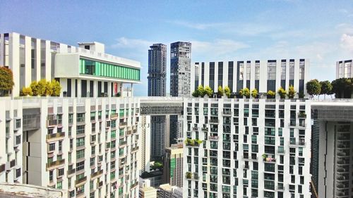 Modern cityscape against sky