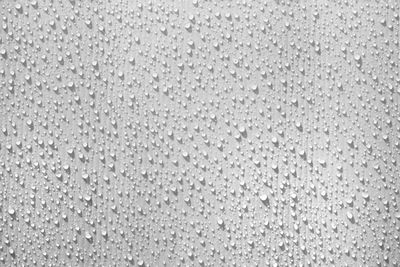 Full frame shot of raindrops on glass