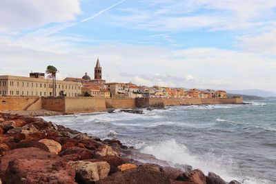 Alghero, view of the ancient city. 