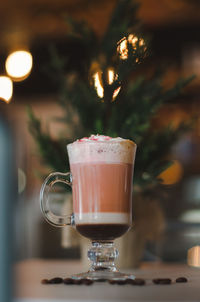 Close-up of drink on table