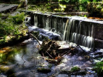 River flowing through rocks