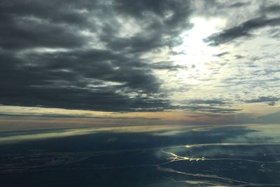 Storm clouds over landscape