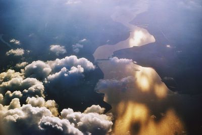 Close up of clouds in sky