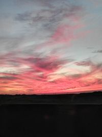 Scenic view of dramatic sky during sunset