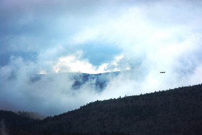 Low angle view of mountain against sky