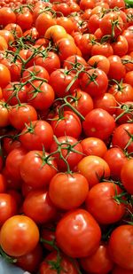 High angle view of tomatoes for sale at market