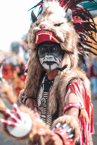 Cosplay outback tribe holding arrow