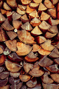 Full frame shot of logs